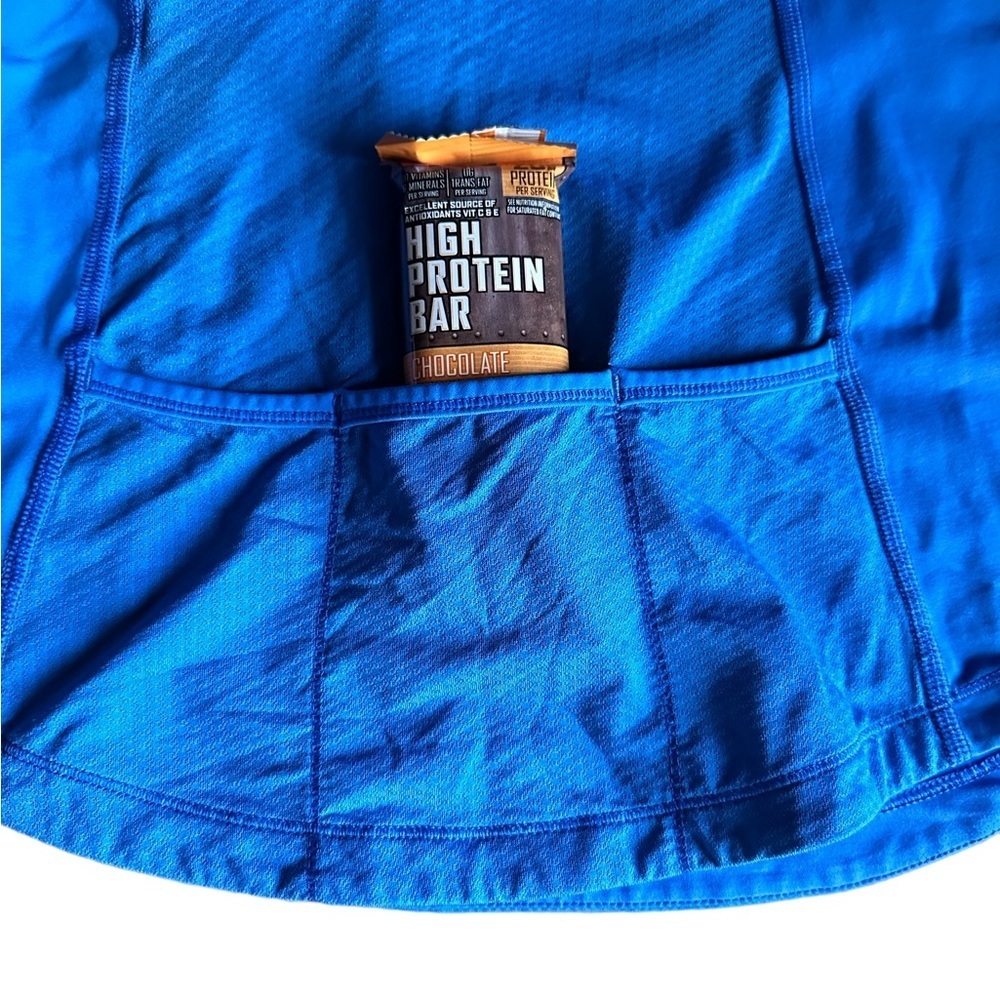 🌻 4/$25 Lululemon High Neck Zip Up Periwinkle Racerback Top w/Built In Bra - Picture 7 of 8